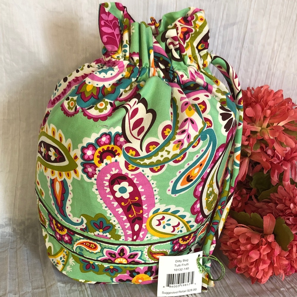 VERA BRADLEY Tutti Fruitti Ditty Bag laundry bathing suit storage NWT